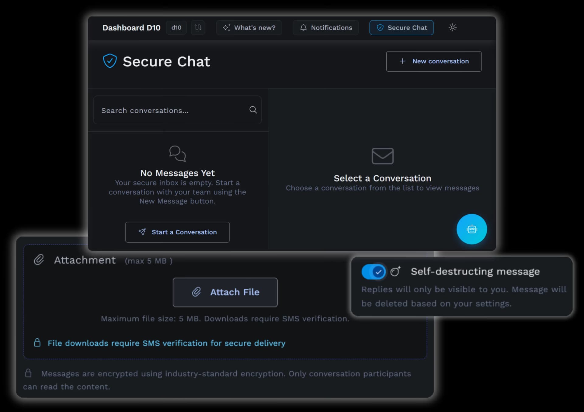 Secure Chat feature