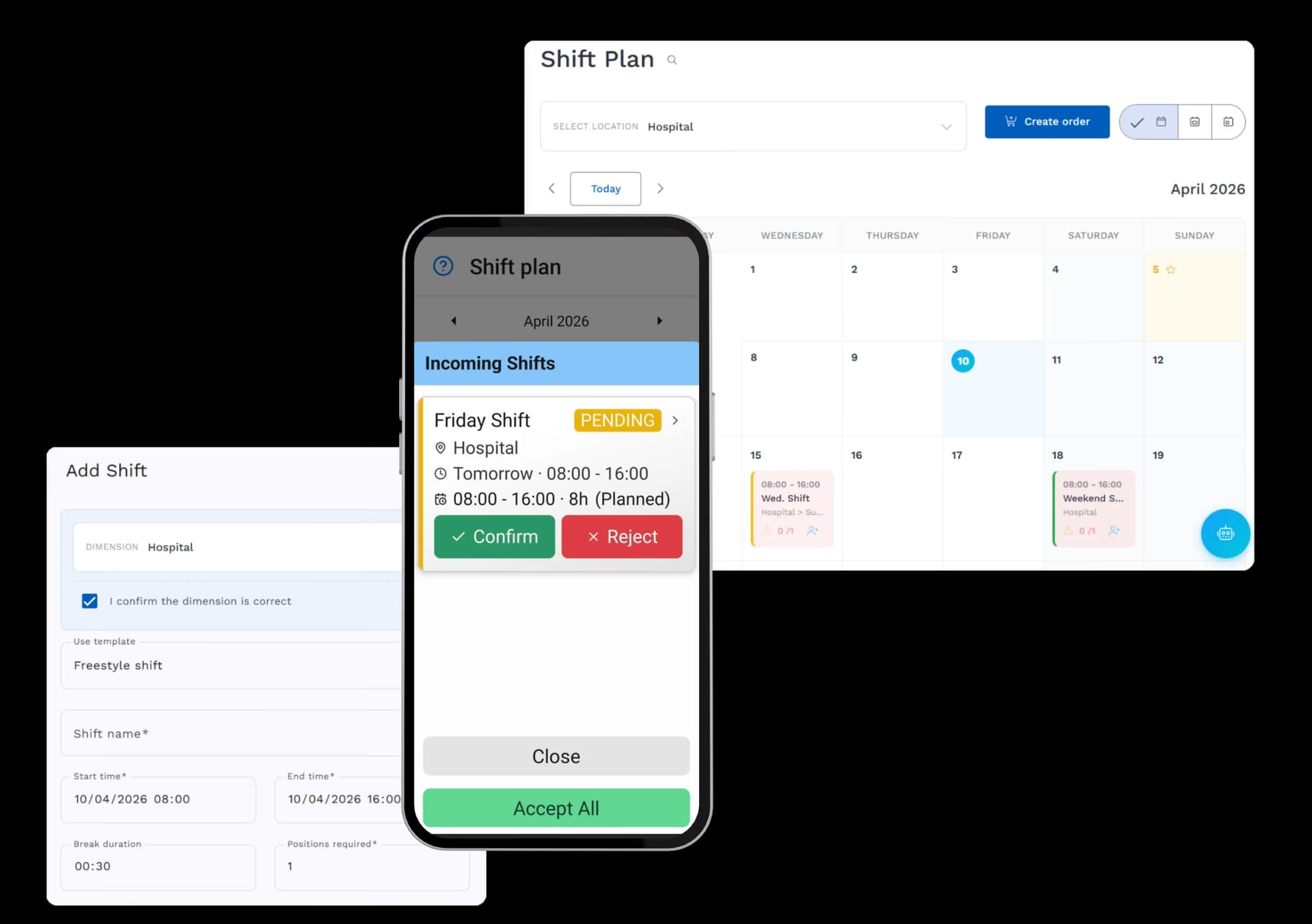 Shift plan feature