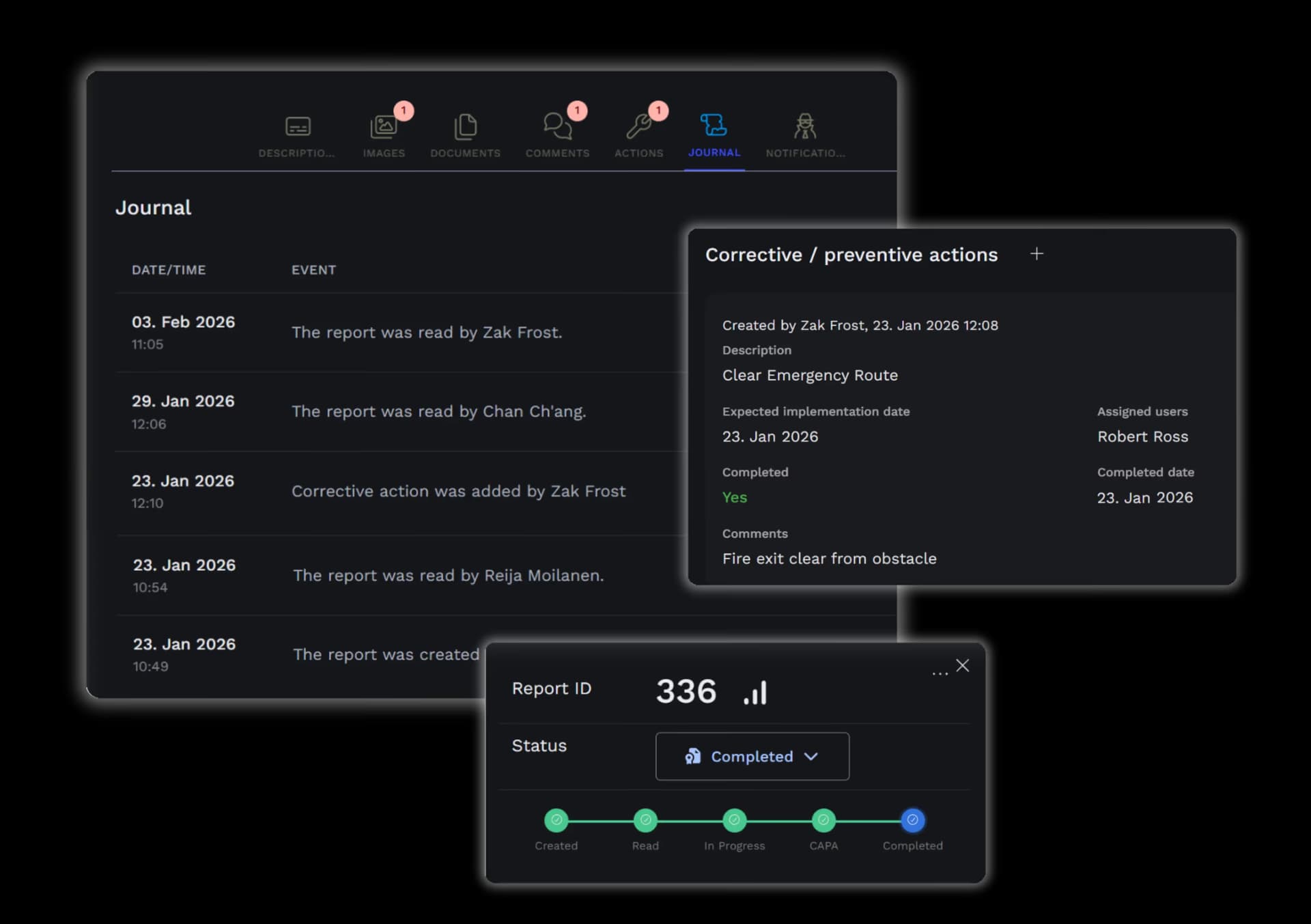 Audit tracking